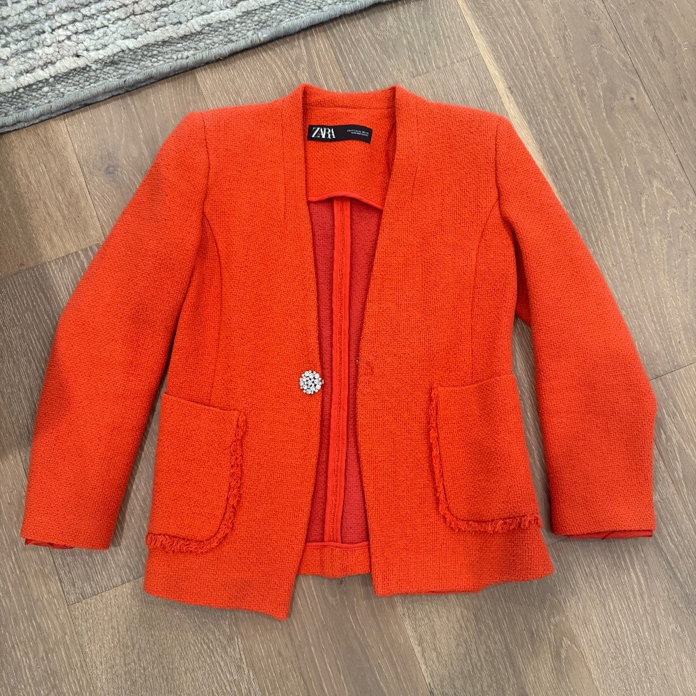 Chic Orange Blazer